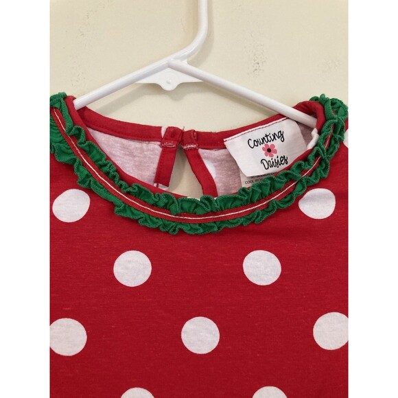 Counting Daisies Girls Christmas Dress - Picture 2 of 12